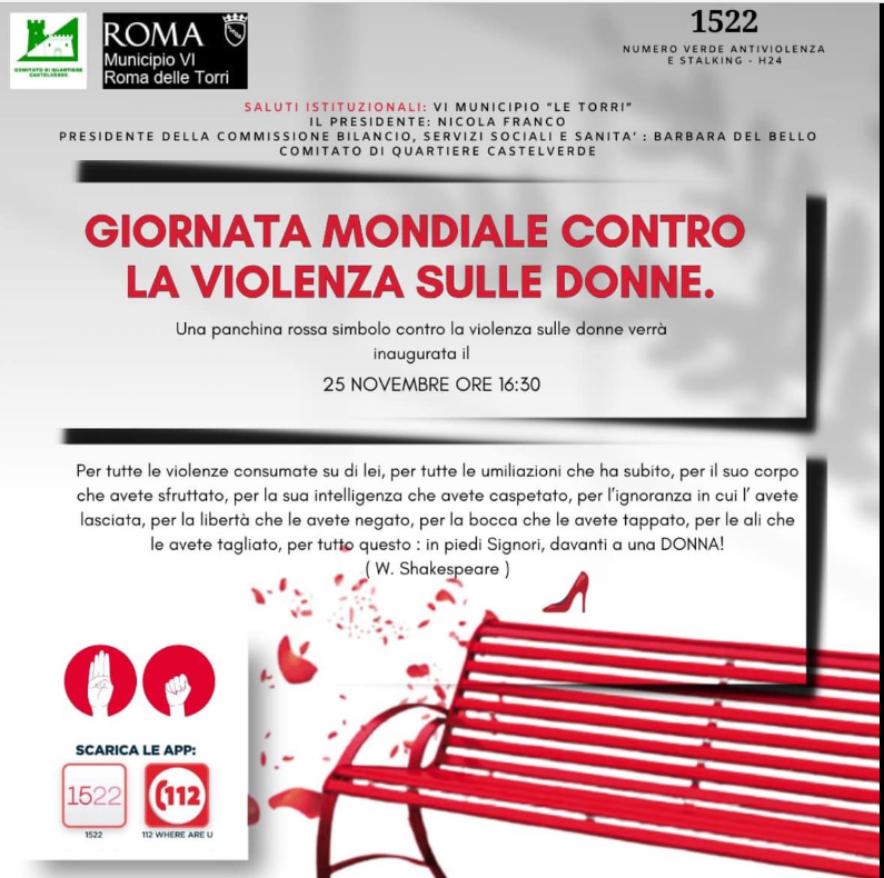 Al momento stai visualizzando GIORNATA MONDIALE CONTRO LA VIOLENZA SULLE DONNE